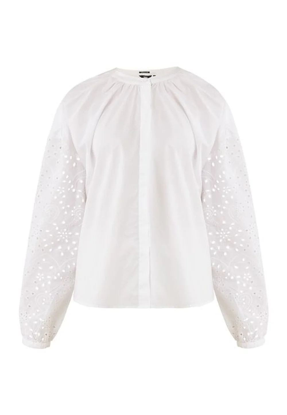 MF006103041W_110602_1.webp Blouse with embroidery sleeves and back - Image 1