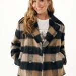 Checked peacoat