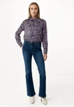 All over animal printed blouse with bowtie neck - Image 2