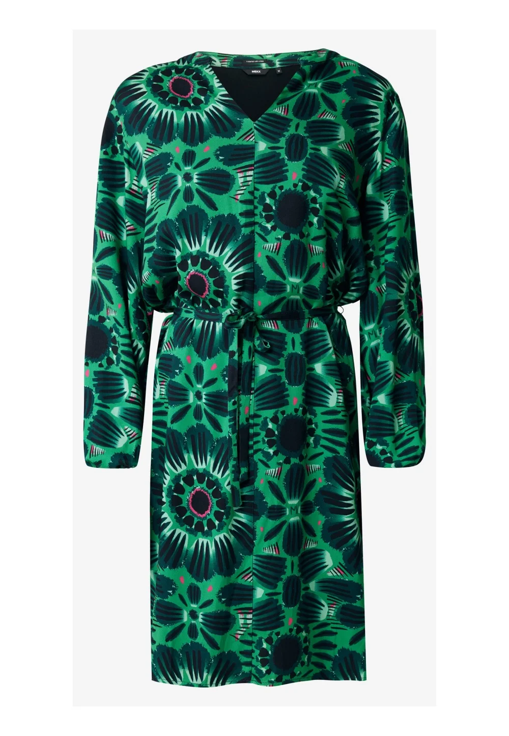 XC0619036W_176030_1.webp All over printed dress with gathered neckline - Image 1