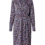 All over printed fake wrap dress
