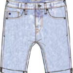 Lightweight denim shorts