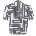Geo print short sleeve blouse