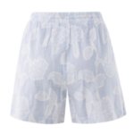 Striped flower jacquard shorts