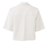 Cropped embroidery blouse
